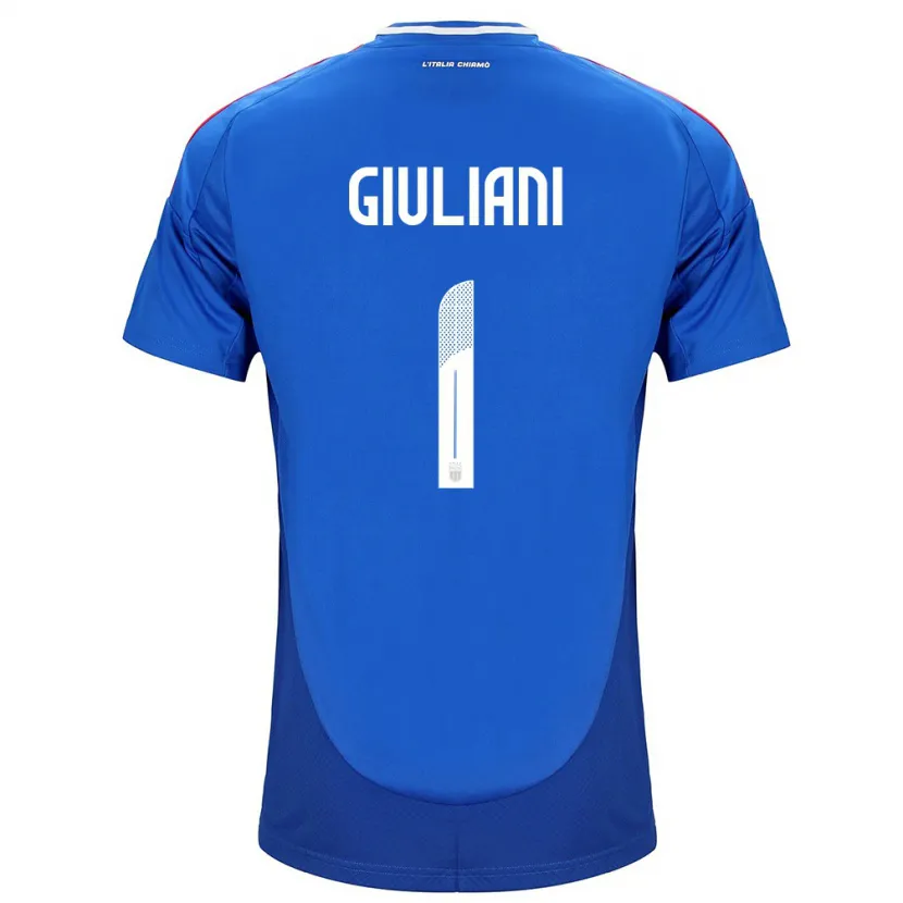 Danxen Heren Italië Laura Giuliani #1 Blauw Thuisshirt Thuistenue 24-26 T-Shirt
