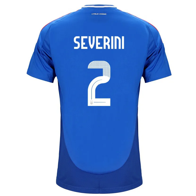 Danxen Heren Italië Emma Severini #2 Blauw Thuisshirt Thuistenue 24-26 T-Shirt