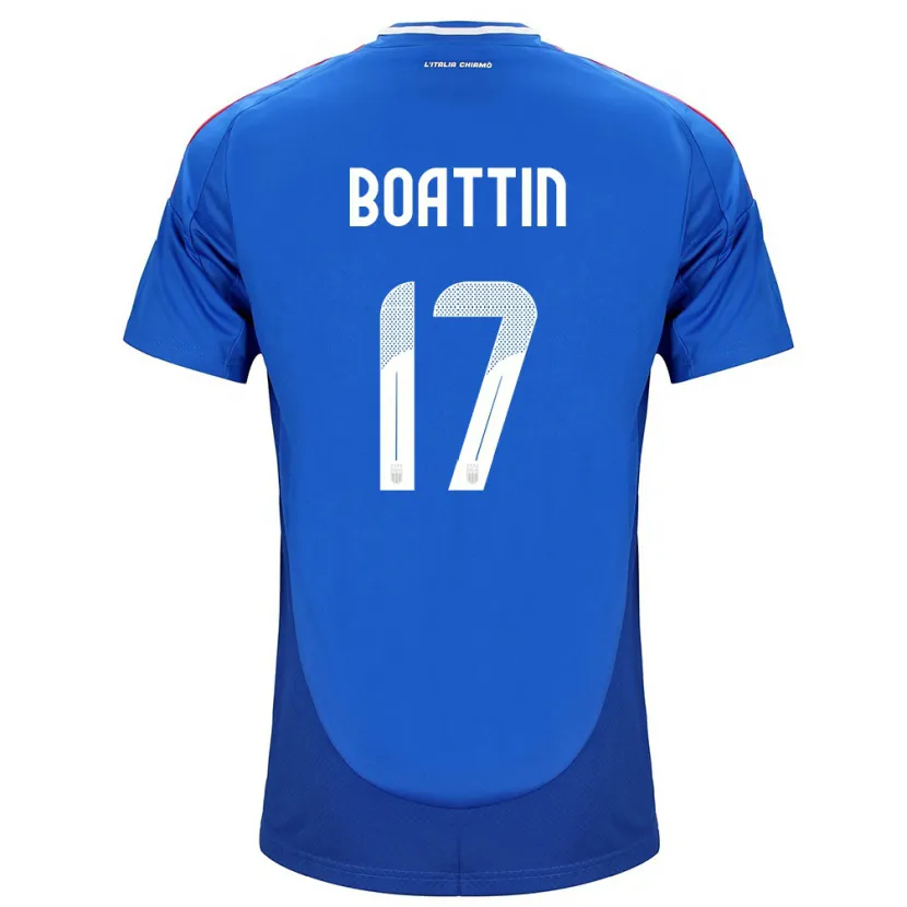 Danxen Heren Italië Lisa Boattin #17 Blauw Thuisshirt Thuistenue 24-26 T-Shirt