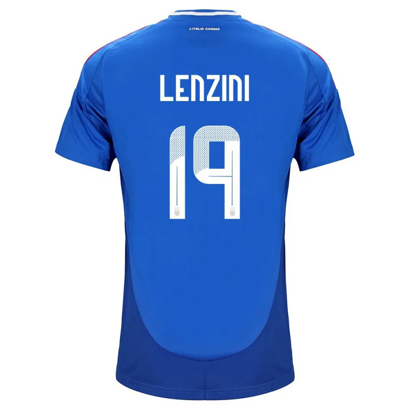 Danxen Heren Italië Martina Lenzini #19 Blauw Thuisshirt Thuistenue 24-26 T-Shirt