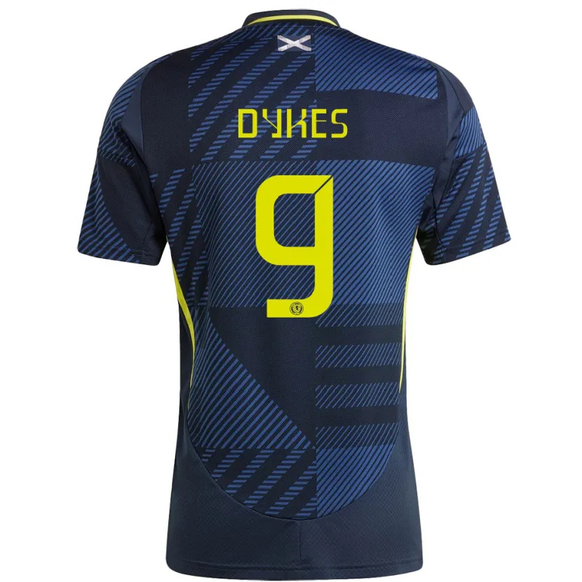 Danxen Heren Schotland Lyndon Dykes #9 Donkerblauw Thuisshirt Thuistenue 24-26 T-Shirt