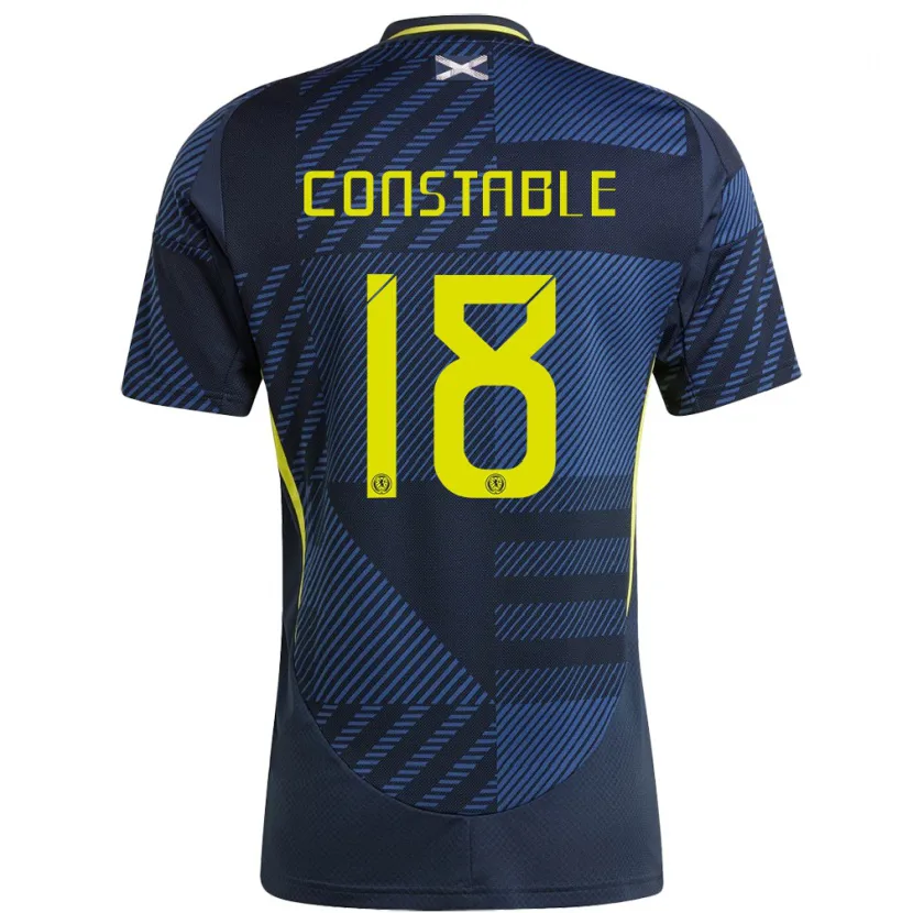 Danxen Heren Schotland Scott Constable #18 Donkerblauw Thuisshirt Thuistenue 24-26 T-Shirt