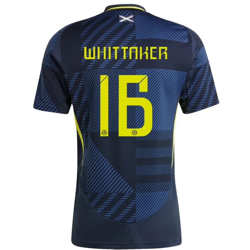 Danxen Heren Schotland Rory Whittaker #16 Donkerblauw Thuisshirt Thuistenue 24-26 T-Shirt