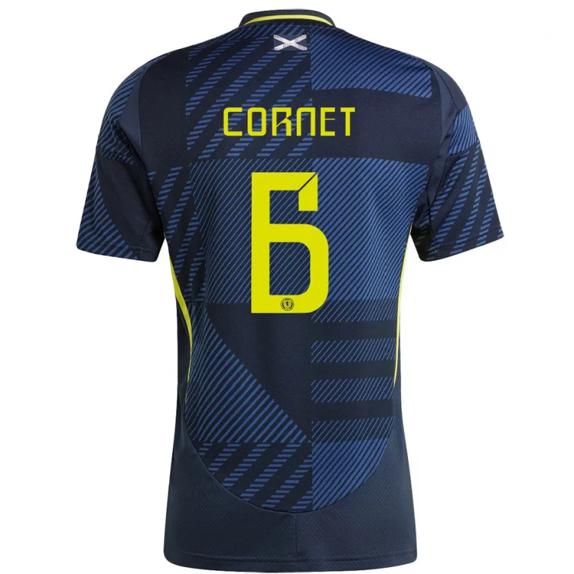 Danxen Heren Schotland Chelsea Cornet #6 Donkerblauw Thuisshirt Thuistenue 24-26 T-Shirt