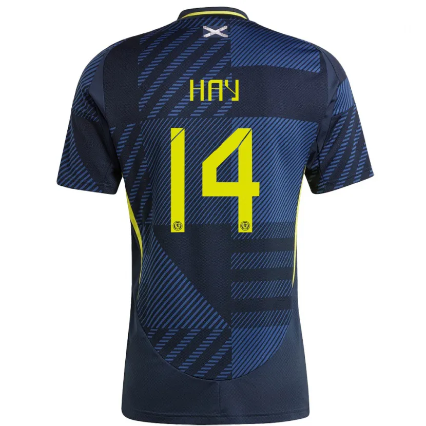 Danxen Heren Schotland Brogan Hay #14 Donkerblauw Thuisshirt Thuistenue 24-26 T-Shirt