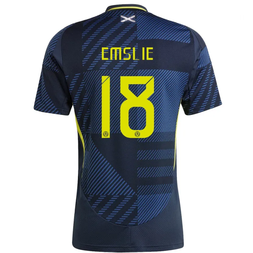 Danxen Heren Schotland Claire Emslie #18 Donkerblauw Thuisshirt Thuistenue 24-26 T-Shirt