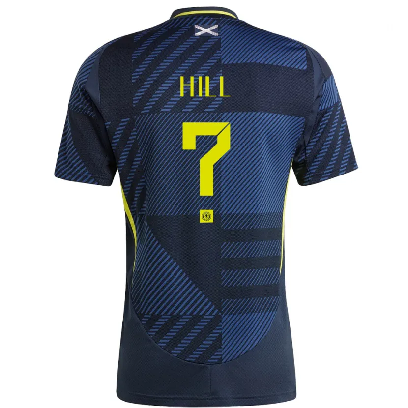 Danxen Heren Schotland Kathryn Hill #0 Donkerblauw Thuisshirt Thuistenue 24-26 T-Shirt