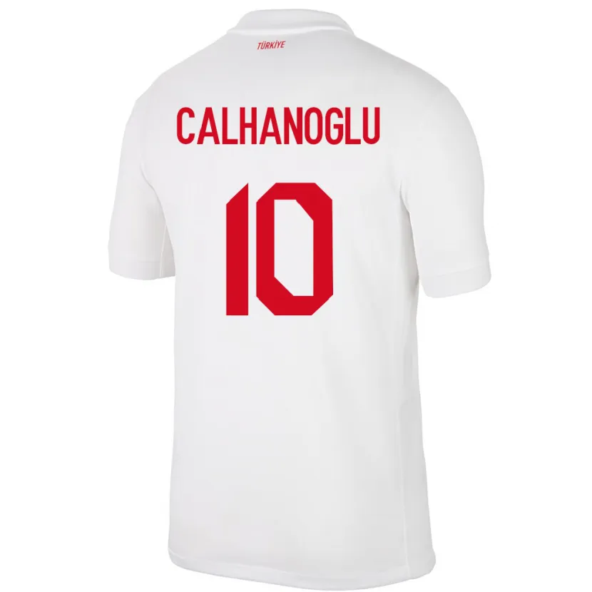 Danxen Heren Turkije Hakan Çalhanoğlu #10 Wit Thuisshirt Thuistenue 24-26 T-Shirt
