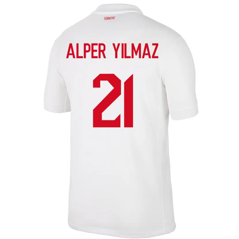 Danxen Heren Turkije Barış Alper Yılmaz #21 Wit Thuisshirt Thuistenue 24-26 T-Shirt