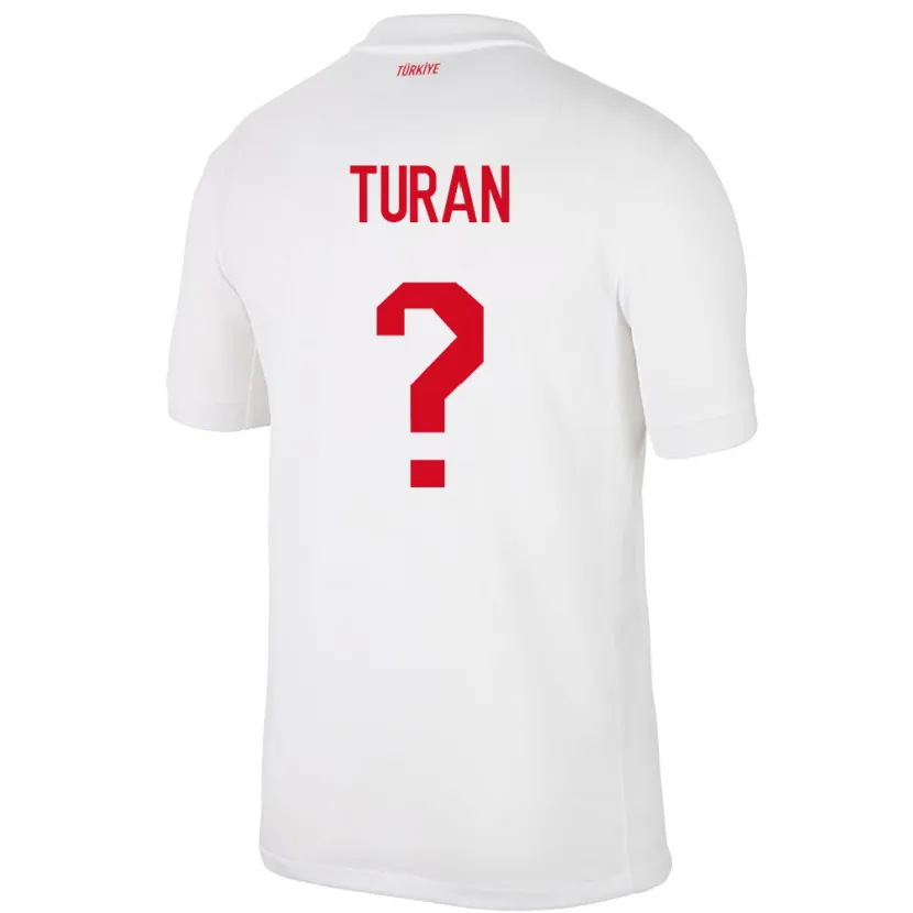 Danxen Heren Turkije Hasan Turan #0 Wit Thuisshirt Thuistenue 24-26 T-Shirt