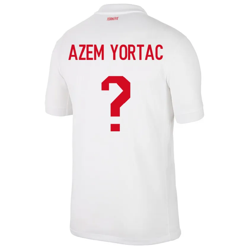 Danxen Heren Turkije Mustafa Azem Yortaç #0 Wit Thuisshirt Thuistenue 24-26 T-Shirt