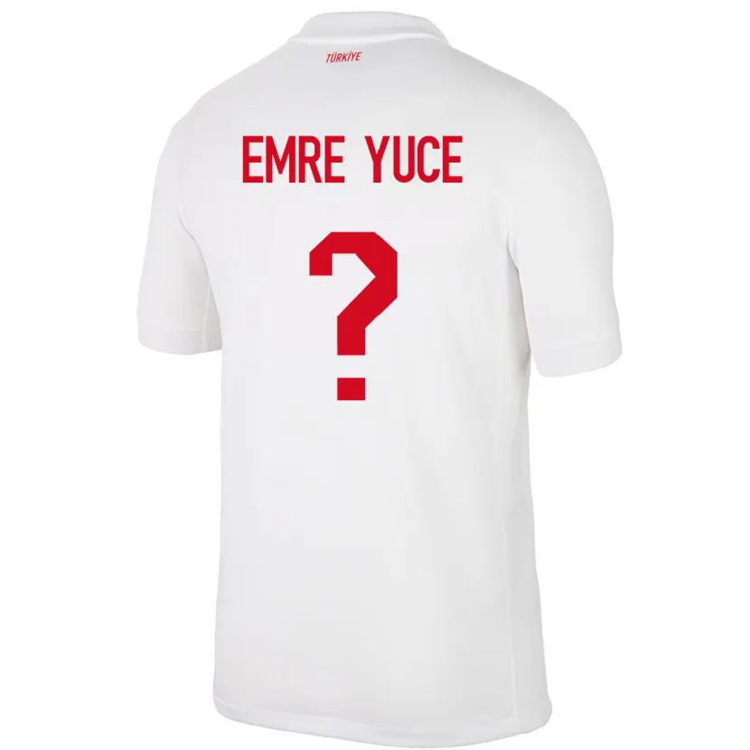 Danxen Heren Turkije Yunus Emre Yüce #0 Wit Thuisshirt Thuistenue 24-26 T-Shirt