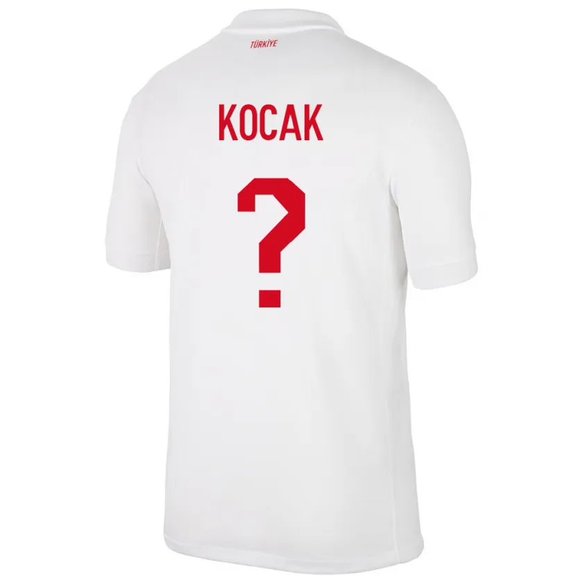 Danxen Heren Turkije Furkan Koçak #0 Wit Thuisshirt Thuistenue 24-26 T-Shirt