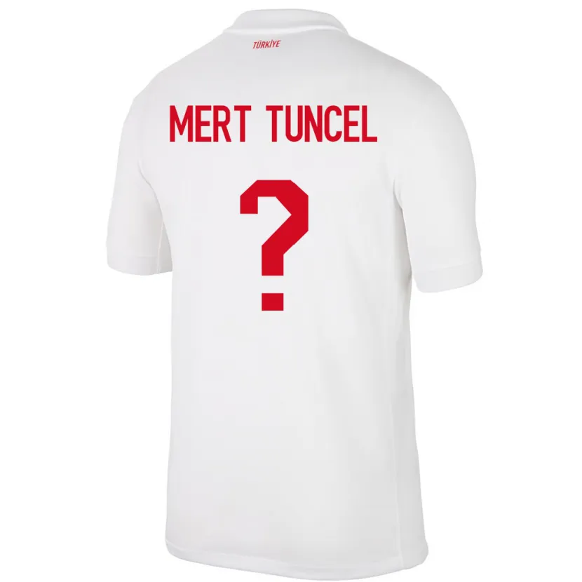 Danxen Heren Turkije Hasan Mert Tuncel #0 Wit Thuisshirt Thuistenue 24-26 T-Shirt