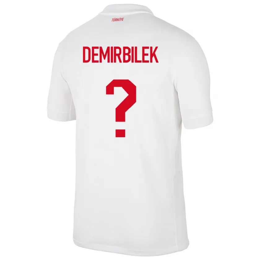 Danxen Heren Turkije Ali Demirbilek #0 Wit Thuisshirt Thuistenue 24-26 T-Shirt