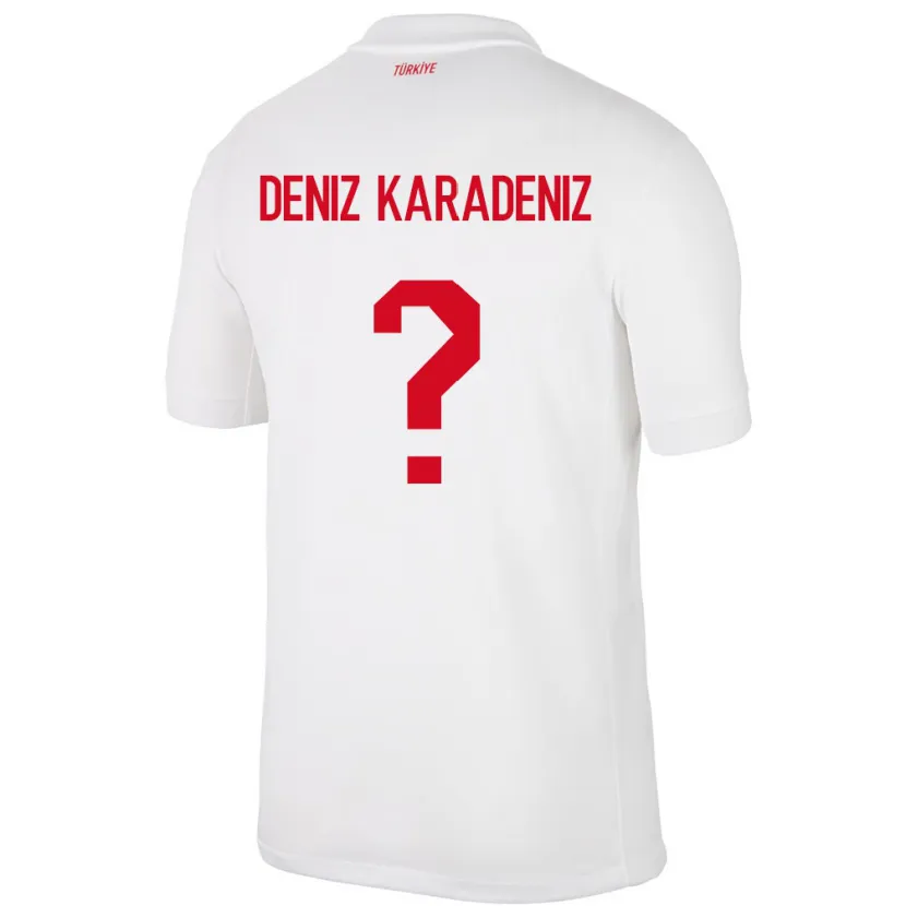 Danxen Heren Turkije Mustafa Deniz Karadeniz #0 Wit Thuisshirt Thuistenue 24-26 T-Shirt