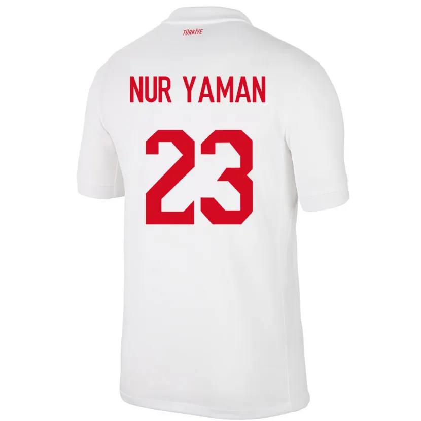 Danxen Heren Turkije Gamze Nur Yaman #23 Wit Thuisshirt Thuistenue 24-26 T-Shirt