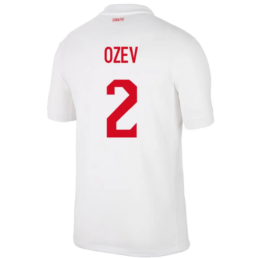 Danxen Heren Turkije Ümran Özev #2 Wit Thuisshirt Thuistenue 24-26 T-Shirt