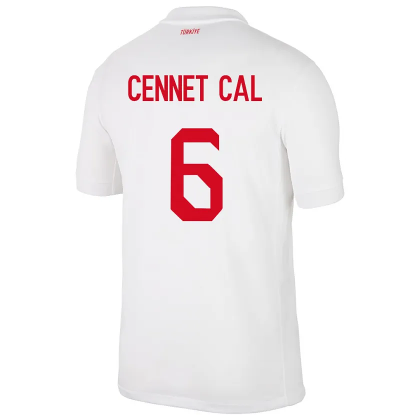Danxen Heren Turkije Meryem Cennet Çal #6 Wit Thuisshirt Thuistenue 24-26 T-Shirt