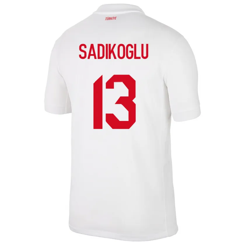 Danxen Heren Turkije Birgül Sadıkoğlu #13 Wit Thuisshirt Thuistenue 24-26 T-Shirt