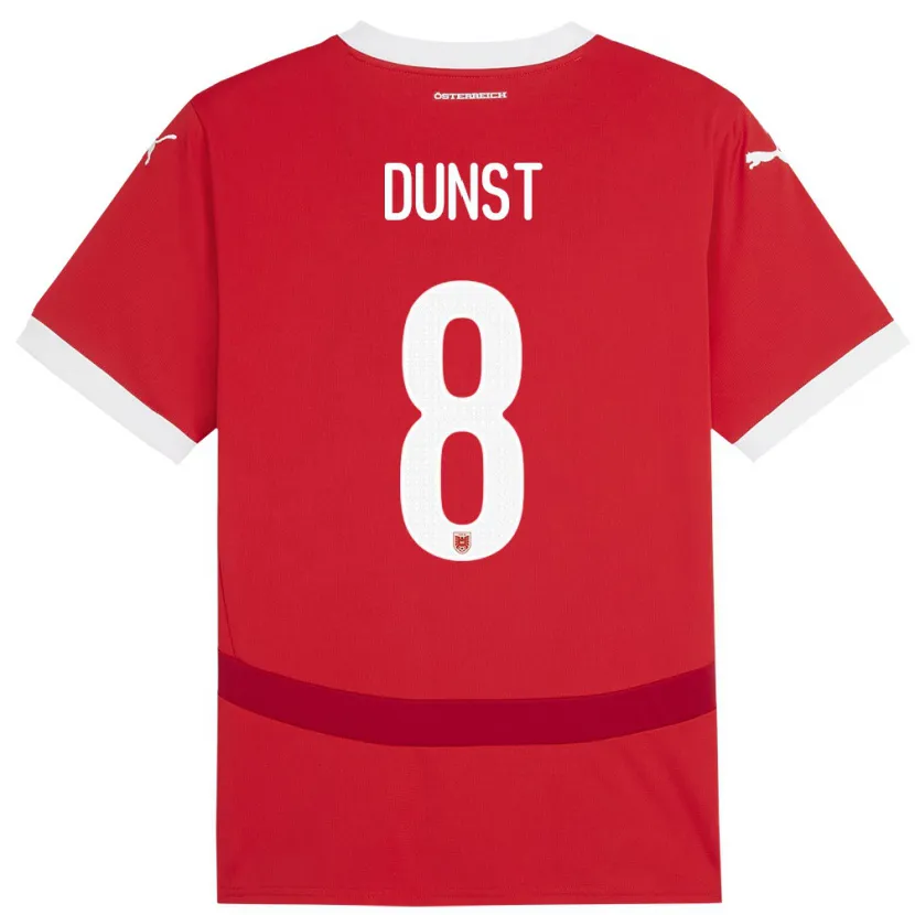 Danxen Heren Oostenrijk Barbara Dunst #8 Rood Thuisshirt Thuistenue 24-26 T-Shirt