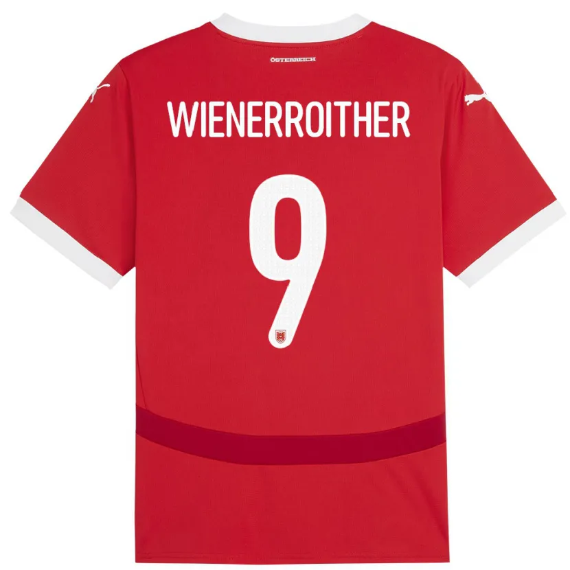Danxen Heren Oostenrijk Katja Wienerroither #9 Rood Thuisshirt Thuistenue 24-26 T-Shirt