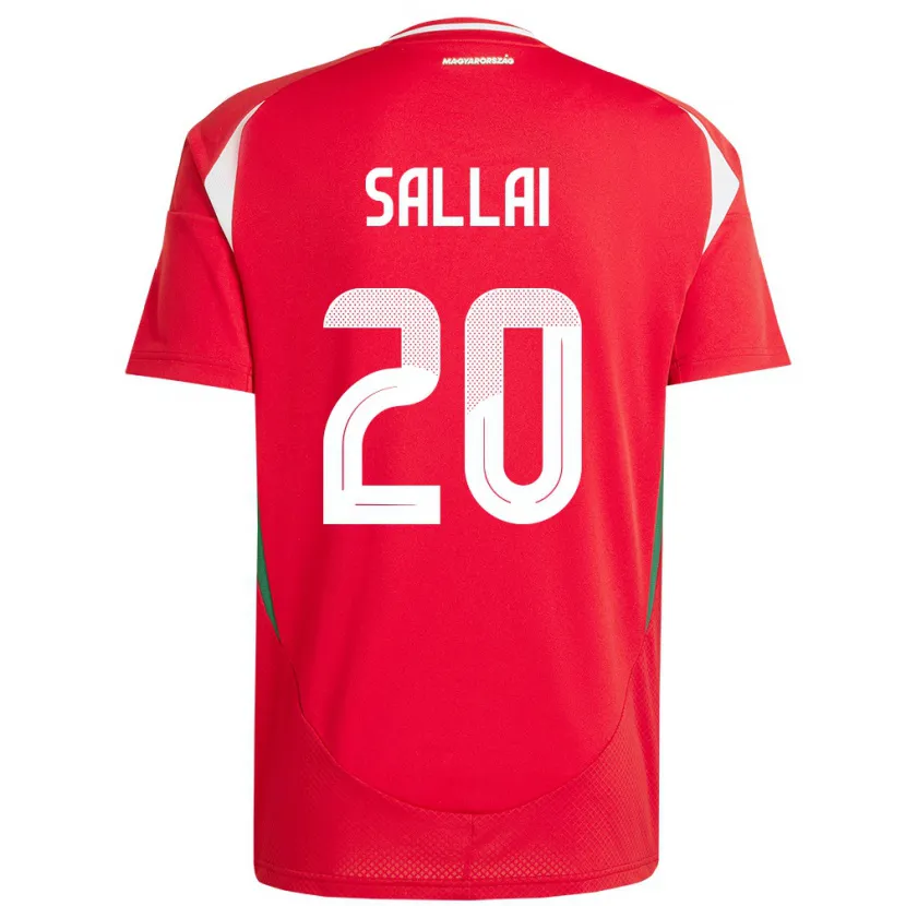 Danxen Heren Hongarije Roland Sallai #20 Rood Thuisshirt Thuistenue 24-26 T-Shirt