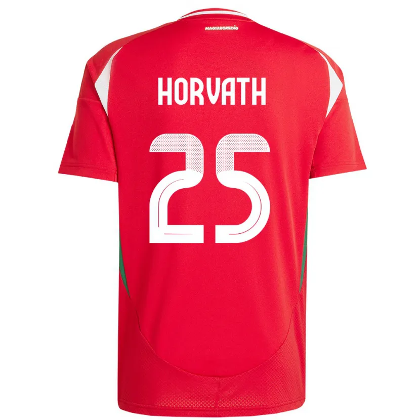 Danxen Heren Hongarije Krisztofer Horváth #25 Rood Thuisshirt Thuistenue 24-26 T-Shirt
