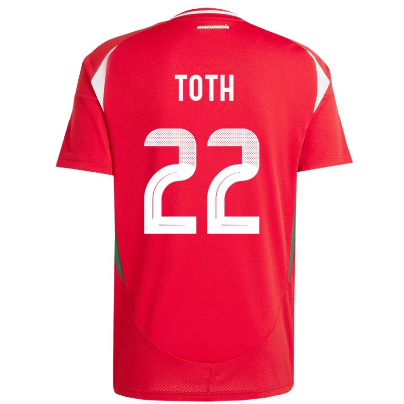 Danxen Heren Hongarije Balázs Tóth #22 Rood Thuisshirt Thuistenue 24-26 T-Shirt