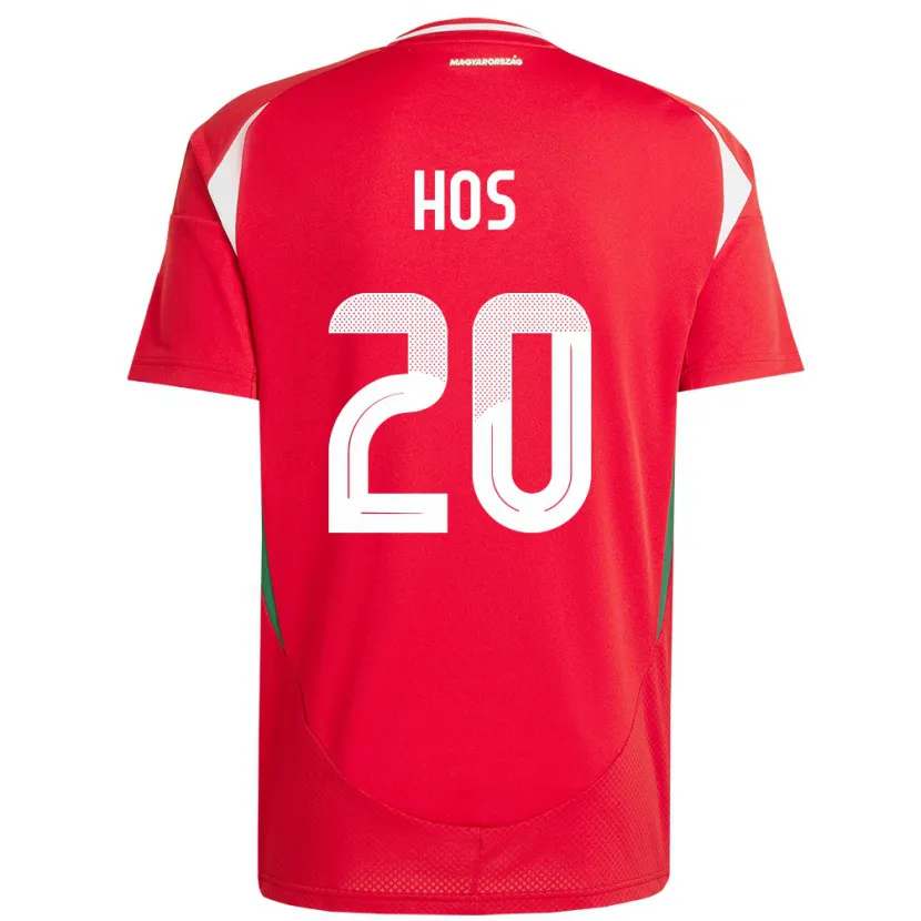 Danxen Heren Hongarije Zsombor Hős #20 Rood Thuisshirt Thuistenue 24-26 T-Shirt