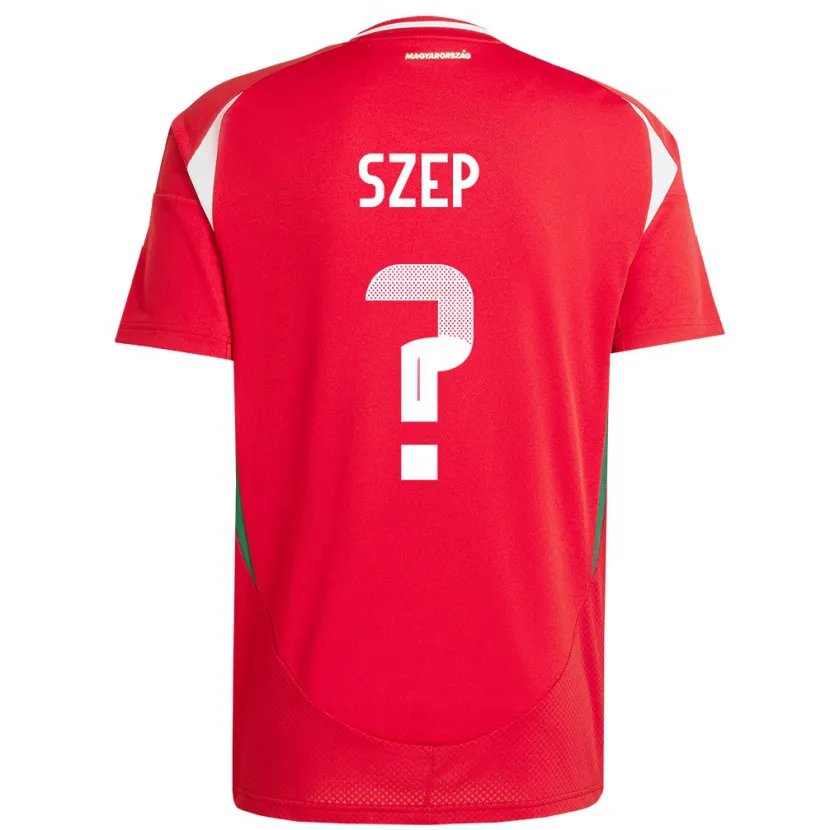 Danxen Heren Hongarije Márton Szép #0 Rood Thuisshirt Thuistenue 24-26 T-Shirt