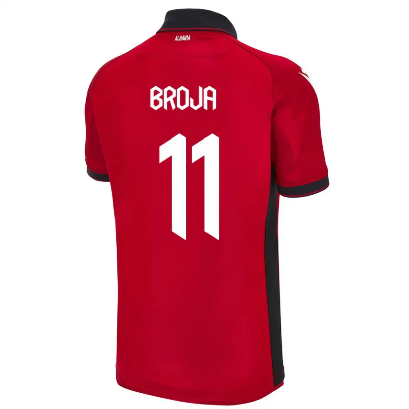 Danxen Heren Albanië Armando Broja #11 Rood Thuisshirt Thuistenue 24-26 T-Shirt