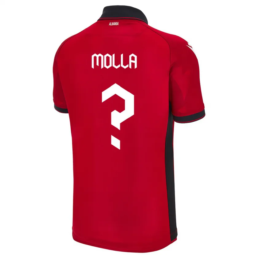 Danxen Heren Albanië Marco Molla #0 Rood Thuisshirt Thuistenue 24-26 T-Shirt