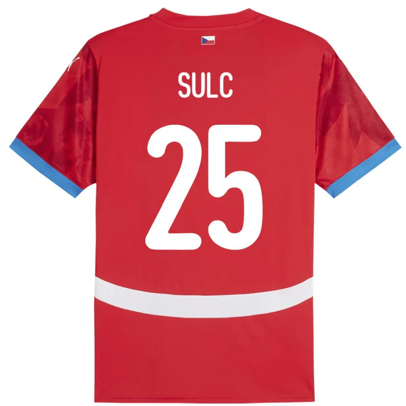 Danxen Heren Tsjechië Pavel Sulc #25 Rood Thuisshirt Thuistenue 24-26 T-Shirt