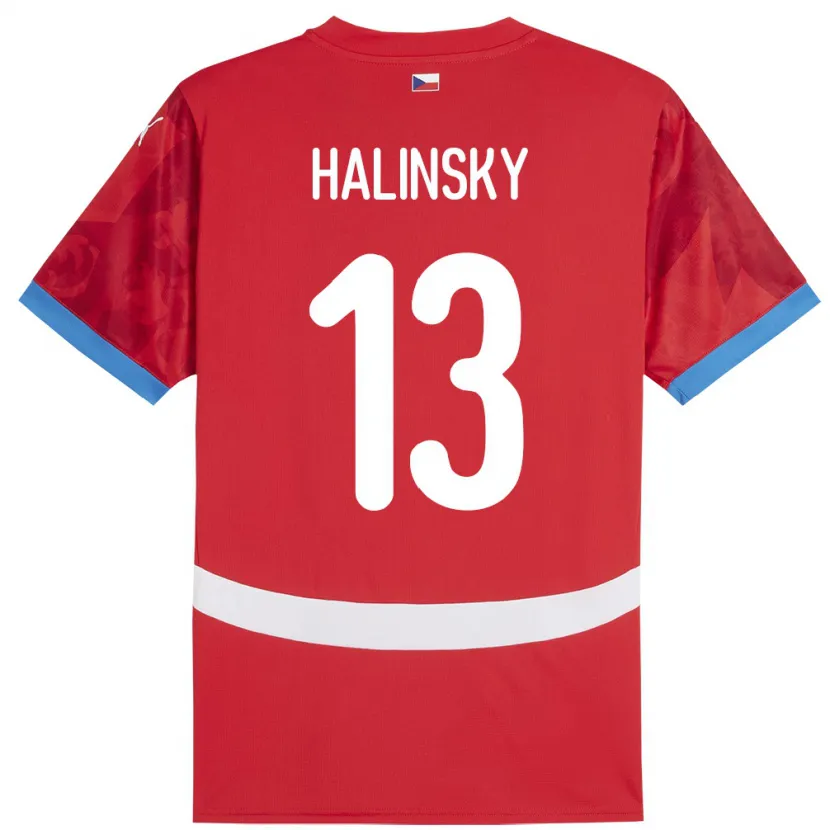 Danxen Heren Tsjechië Denis Halinsky #13 Rood Thuisshirt Thuistenue 24-26 T-Shirt