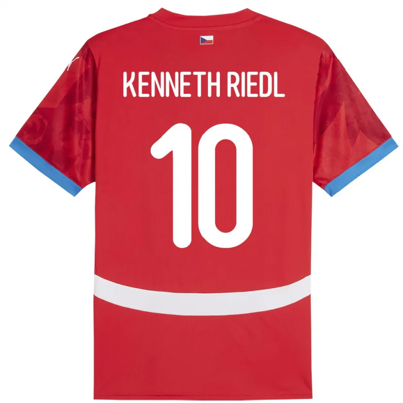 Danxen Heren Tsjechië Victor Kenneth Riedl #10 Rood Thuisshirt Thuistenue 24-26 T-Shirt
