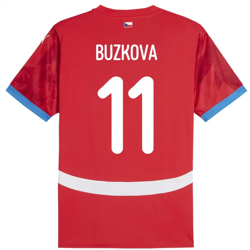 Danxen Heren Tsjechië Kateřina Bužková #11 Rood Thuisshirt Thuistenue 24-26 T-Shirt