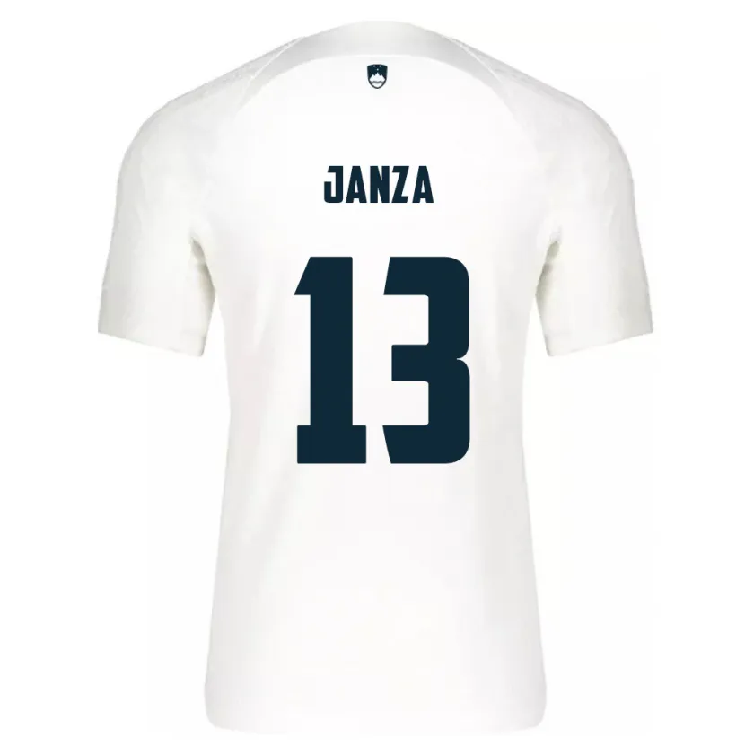 Danxen Heren Slovenië Erik Janza #13 Wit Thuisshirt Thuistenue 24-26 T-Shirt