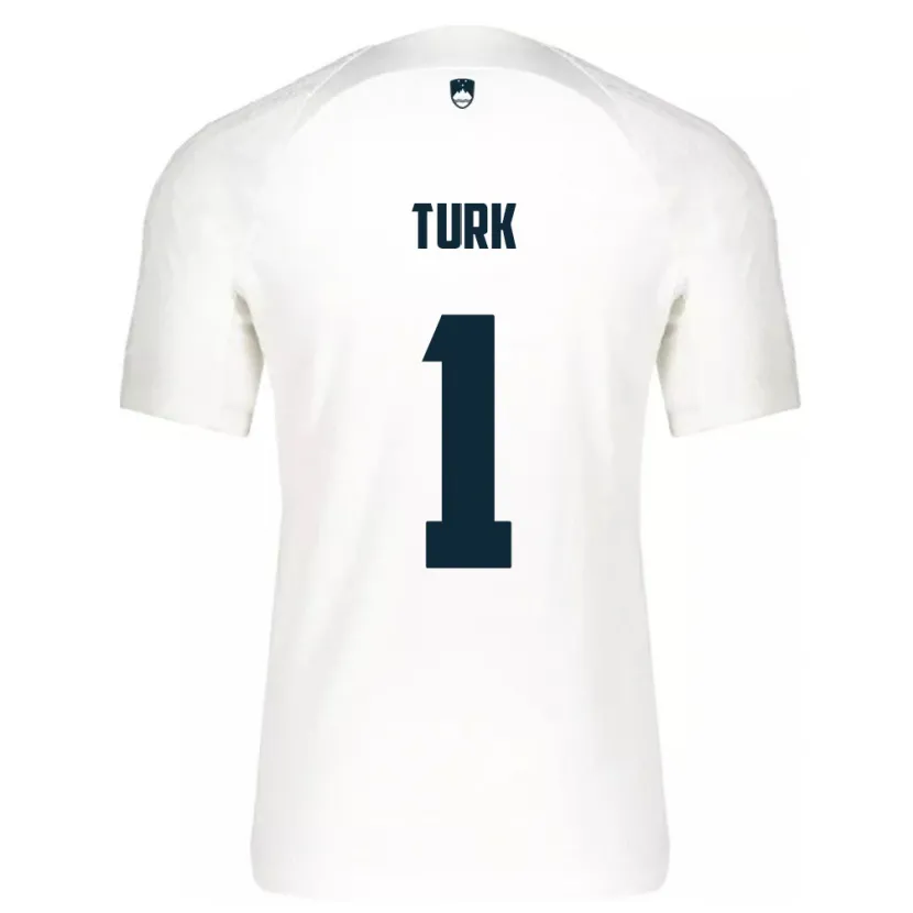Danxen Heren Slovenië Martin Turk #1 Wit Thuisshirt Thuistenue 24-26 T-Shirt