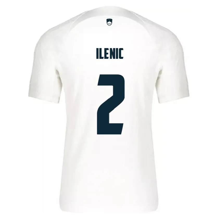 Danxen Heren Slovenië Mitja Ilenic #2 Wit Thuisshirt Thuistenue 24-26 T-Shirt