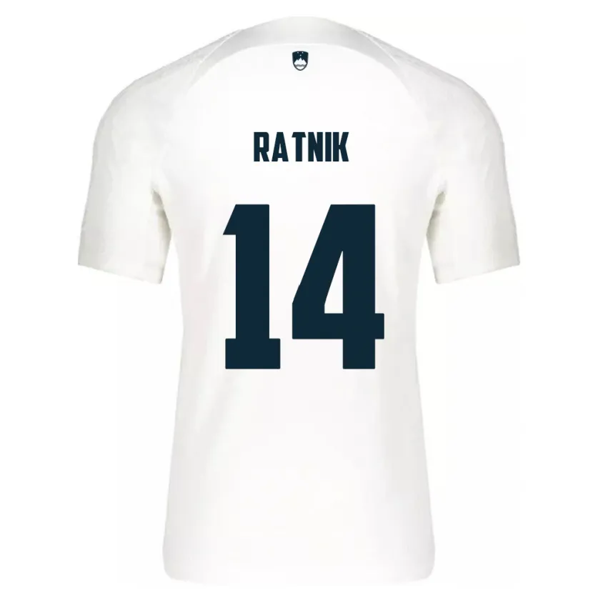 Danxen Heren Slovenië Marcel Ratnik #14 Wit Thuisshirt Thuistenue 24-26 T-Shirt