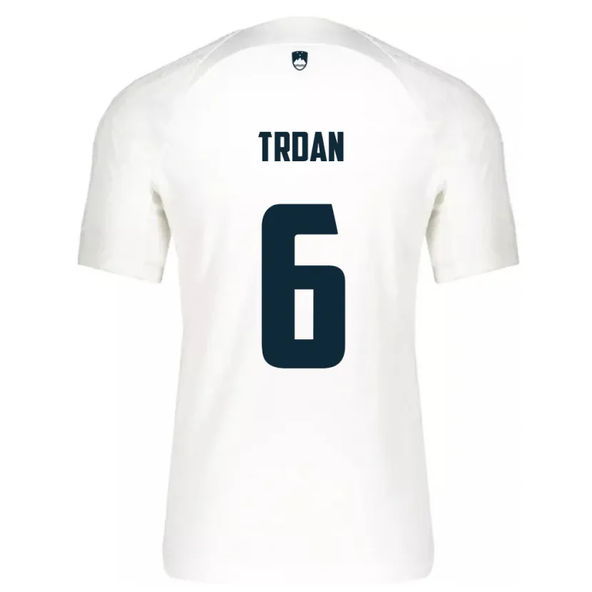 Danxen Heren Slovenië Miha Trdan #6 Wit Thuisshirt Thuistenue 24-26 T-Shirt