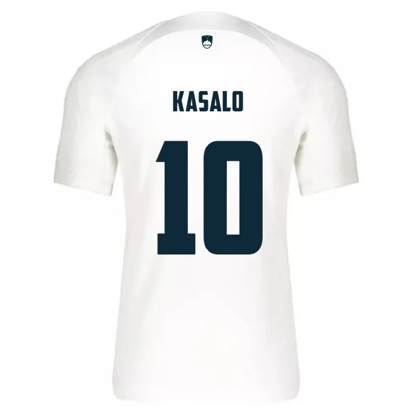 Danxen Heren Slovenië Niko Kasalo #10 Wit Thuisshirt Thuistenue 24-26 T-Shirt
