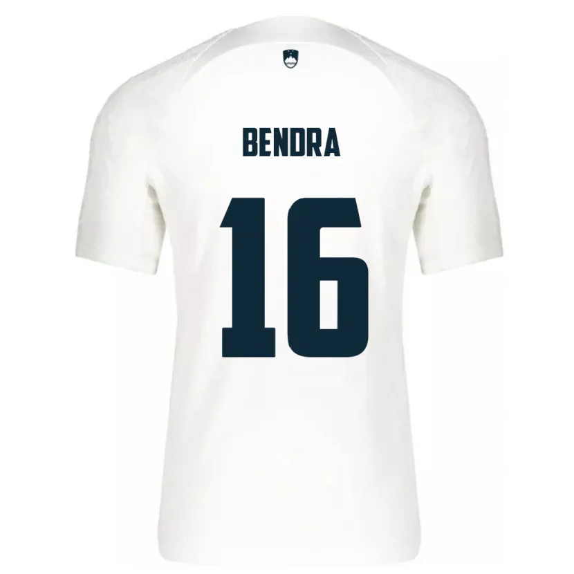 Danxen Heren Slovenië Kristjan Bendra #16 Wit Thuisshirt Thuistenue 24-26 T-Shirt