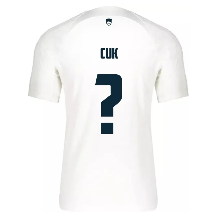 Danxen Heren Slovenië Tine Cuk #0 Wit Thuisshirt Thuistenue 24-26 T-Shirt