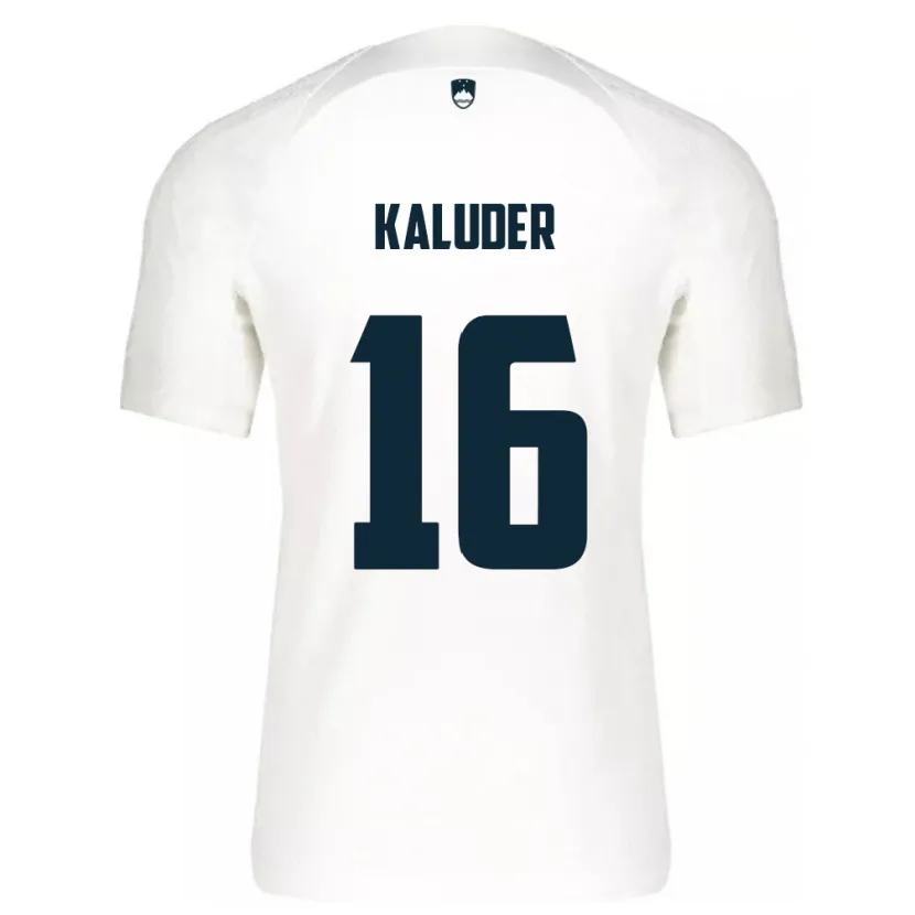 Danxen Heren Slovenië Grega Kaluder #16 Wit Thuisshirt Thuistenue 24-26 T-Shirt