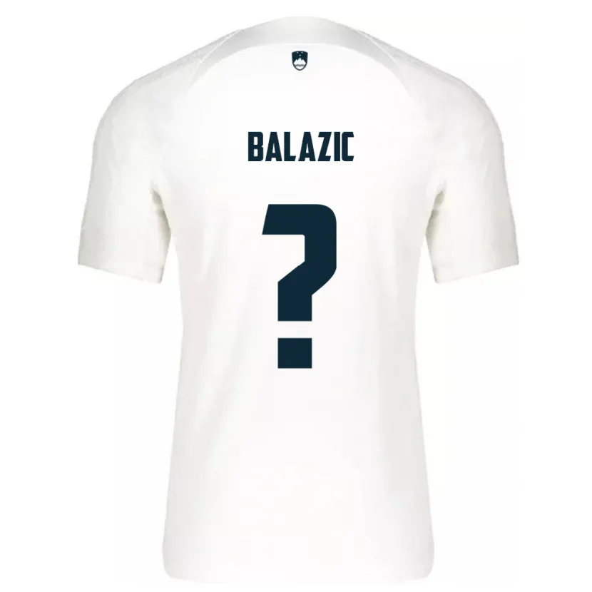 Danxen Heren Slovenië Jan Balazic #0 Wit Thuisshirt Thuistenue 24-26 T-Shirt