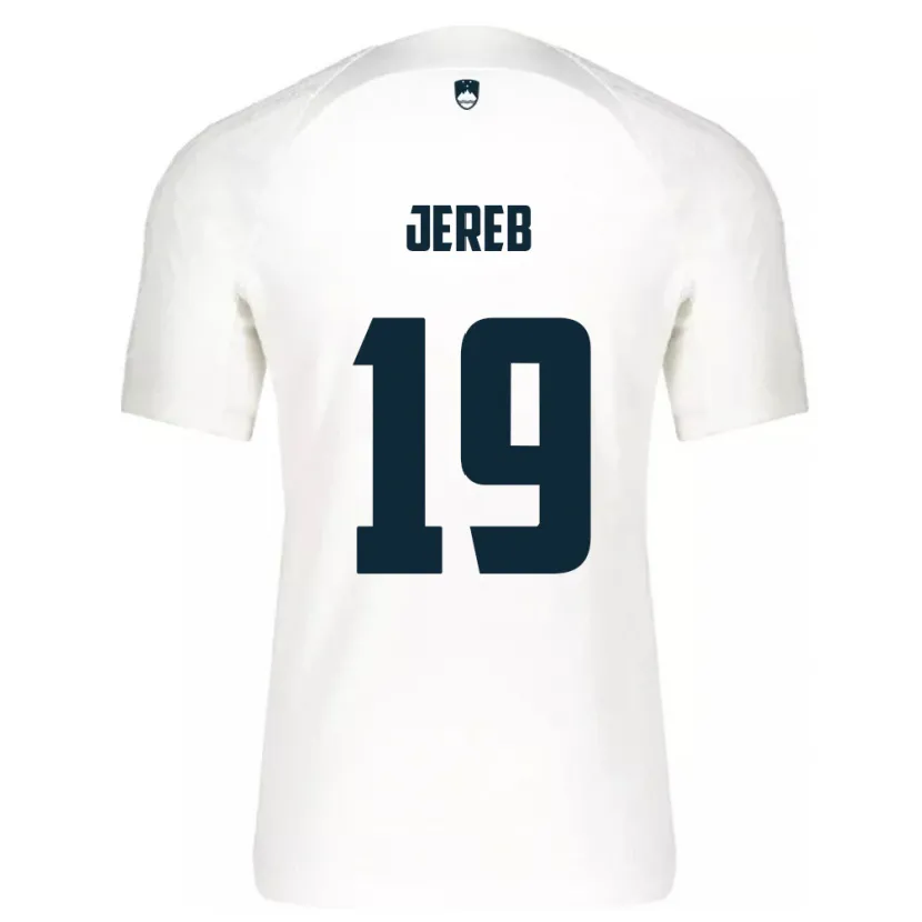 Danxen Heren Slovenië David Jereb #19 Wit Thuisshirt Thuistenue 24-26 T-Shirt