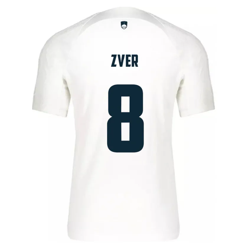 Danxen Heren Slovenië Mateja Zver #8 Wit Thuisshirt Thuistenue 24-26 T-Shirt