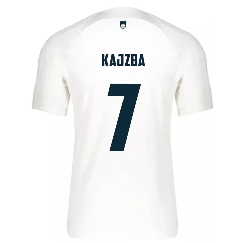 Danxen Heren Slovenië Nina Kajzba #7 Wit Thuisshirt Thuistenue 24-26 T-Shirt